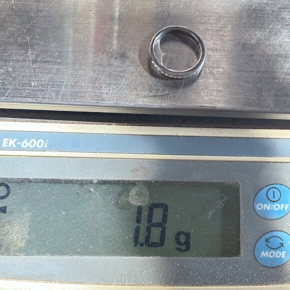 Sterling Silver 925 Cubic Zirconia Channel Set Textured Finish Ring Size 6.5 - Picture 8 of 8